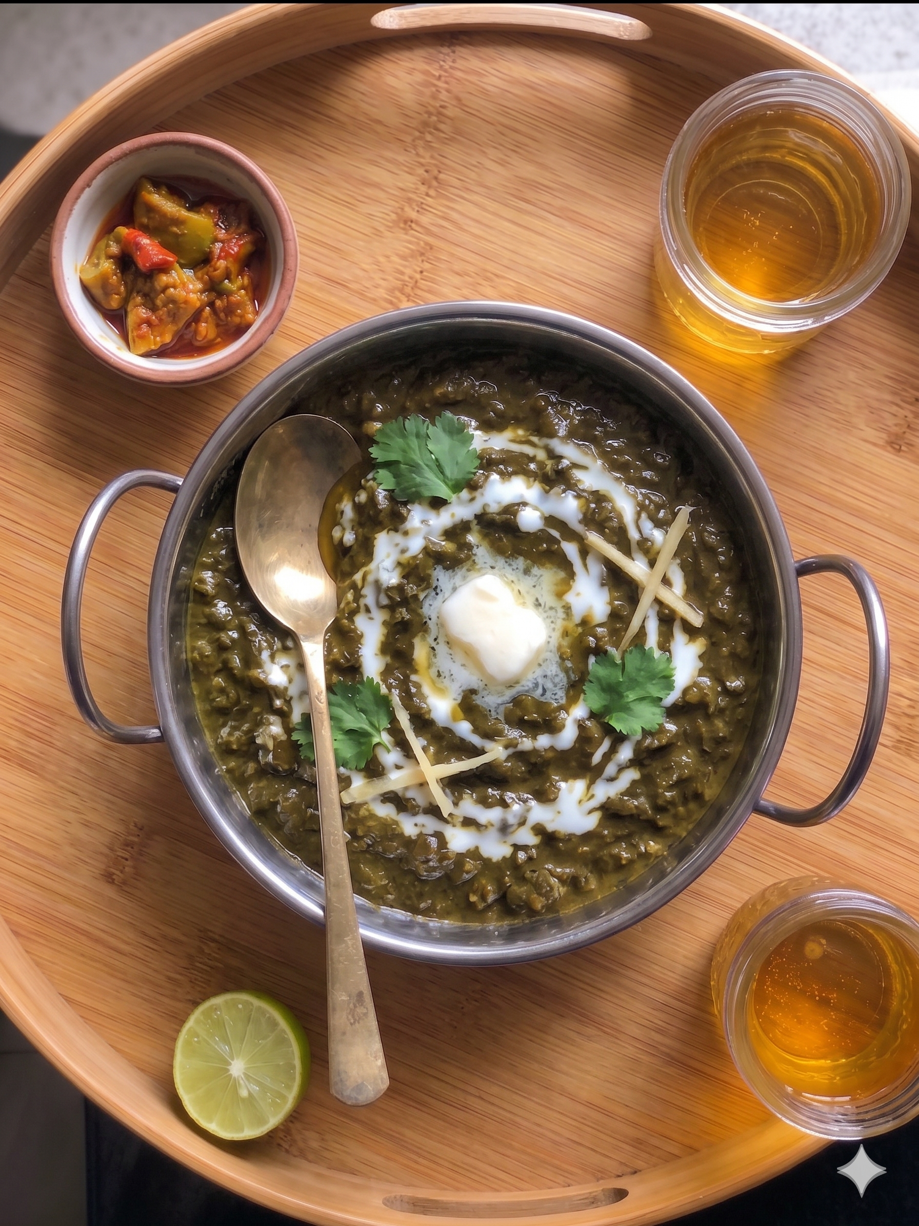 Sarson da Saag Makani — Feuilles de moutarde aux épices